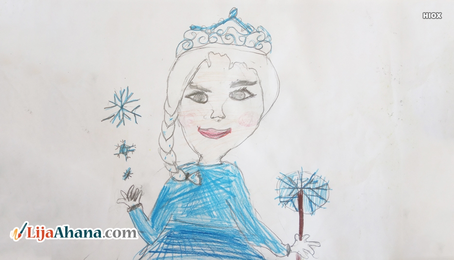 Kid Princess Drawing With Color