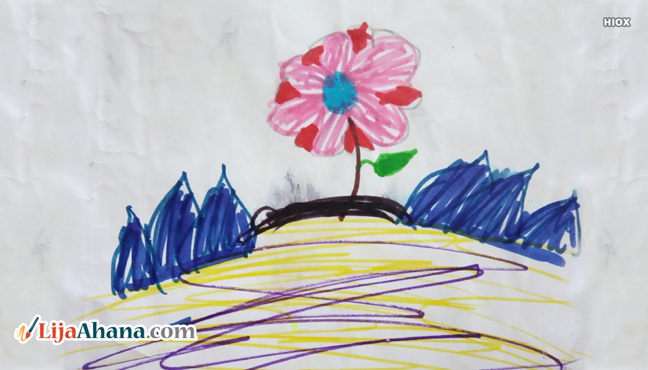 Little Kid Flower Drawing