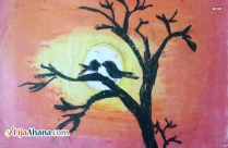 Evening Scenery Kid Drawing