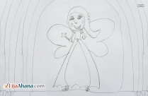 Little Girl Angel Drawing In Pencil