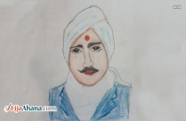 Mahakavi Bharathiyar Kid Drawing